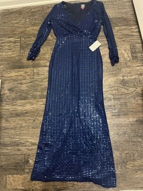 Vince camuto Navy Sequin Dress